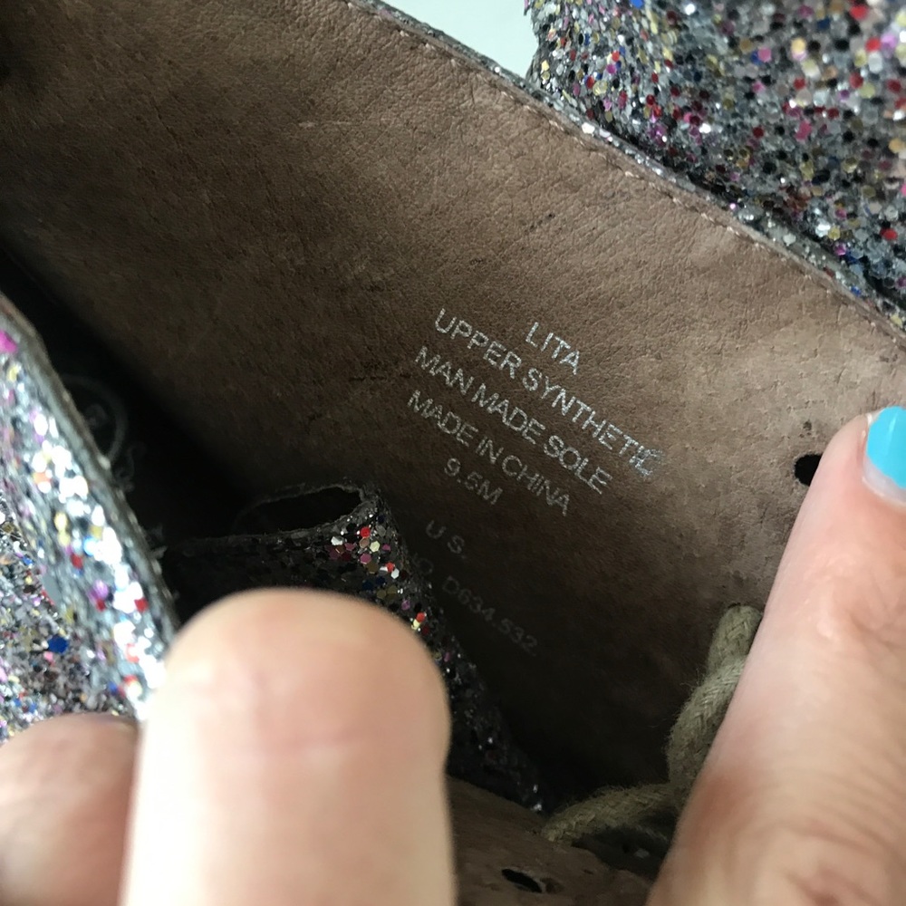 Jeffrey Campbell Glitter Lita Platform Heels Shoes - Picture 6 of 9